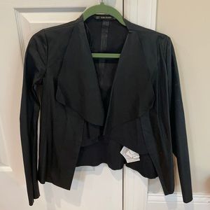 Zara faux leather blazer